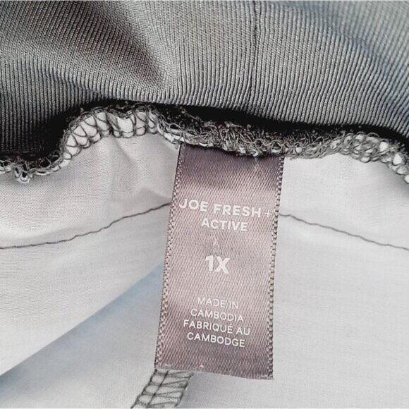 JOE FRESH Athletic Jogger Pants Stretch Pull-On Heathered Marled Green Sz 1X - Picture 9 of 11